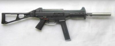 HK UMP 45 équipé du silencieux VORTEX