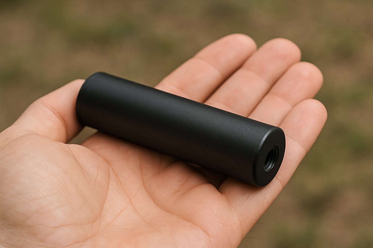 Silencieux 22LR tenu en main