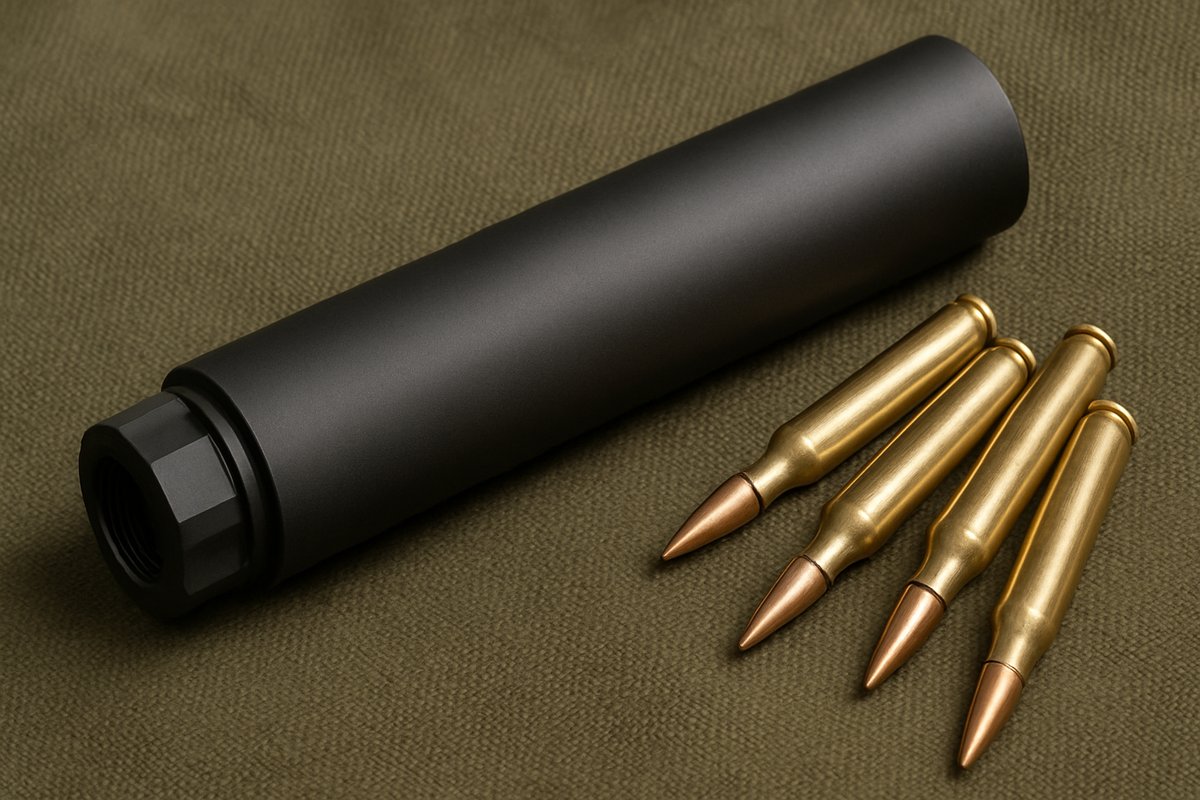 Réducteur de son pour AR-15 et cartouches .223 Remington sur nylon olive